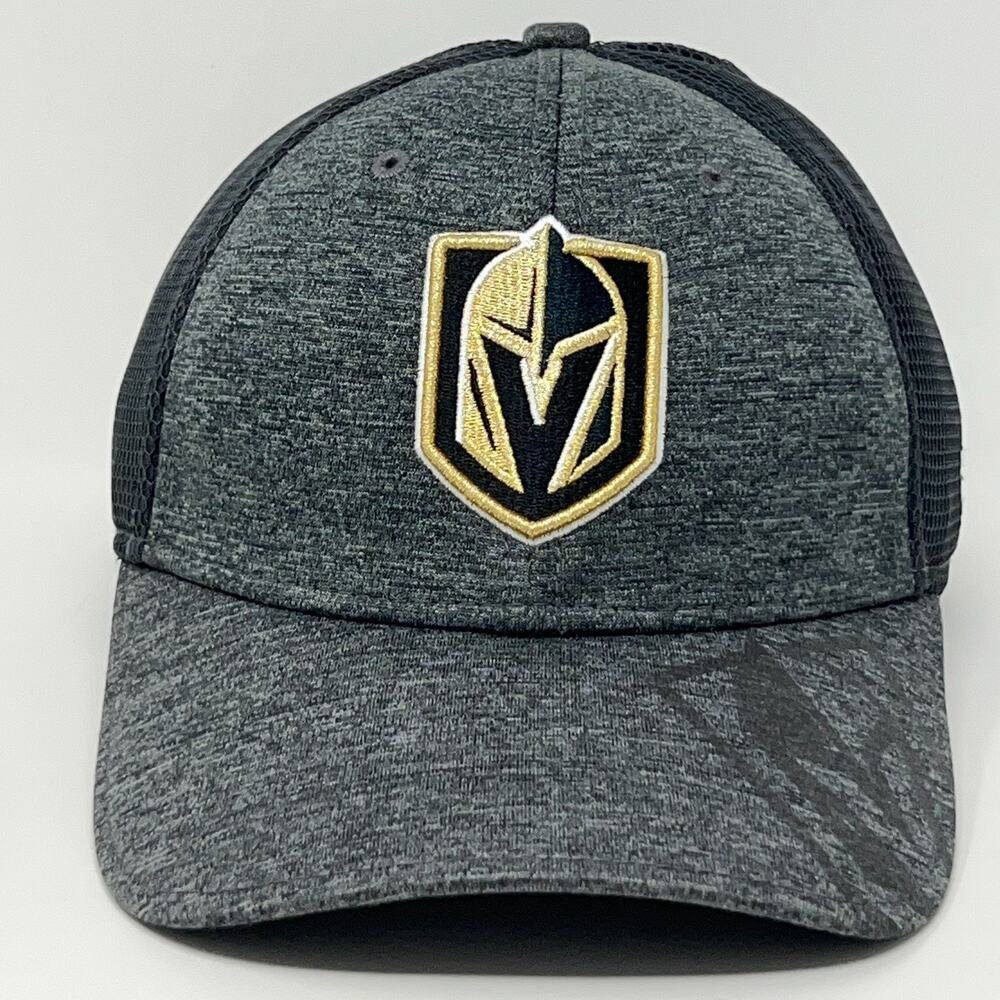 Las Vegas Golden Knights Trucker Hat Baseball Cap Gray New Era Flex Fitted M-L